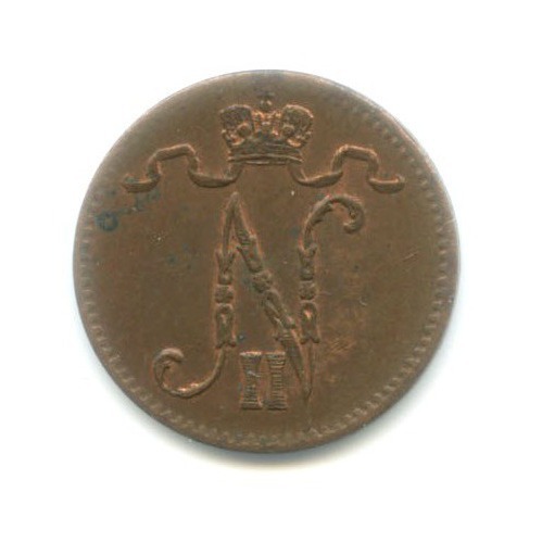 1 пенни 1916 — Для Финляндии. Вензель Николая II
