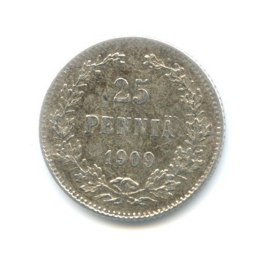 25 пенни 1909 L — Для Финляндии