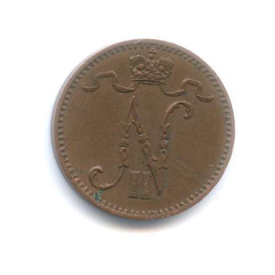 1 пенни 1914 — Для Финляндии. Вензель Николая II