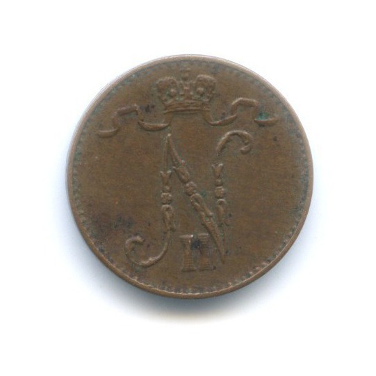 1 пенни 1911 — Для Финляндии. Вензель Николая II