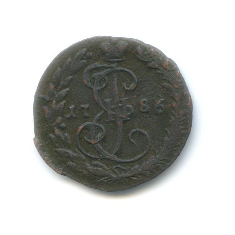 Деньга 1786 КМ — ½ копейки