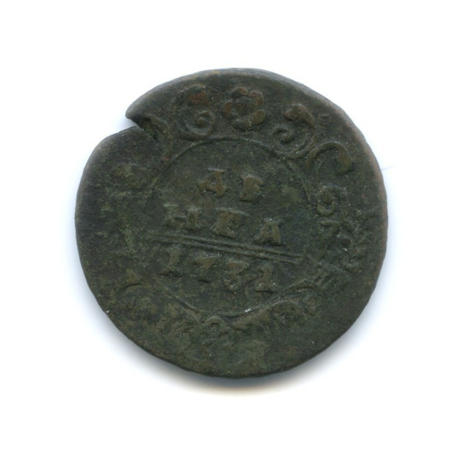 Деньга (½ копейки) 1731 — Орел 1730 г.