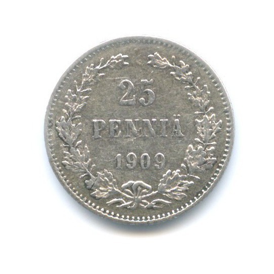 25 пенни 1909 L — Для Финляндии