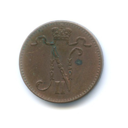 1 пенни 1911 — Для Финляндии. Вензель Николая II