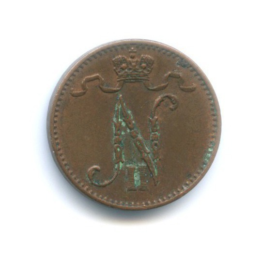 1 пенни 1914 — Для Финляндии. Вензель Николая II