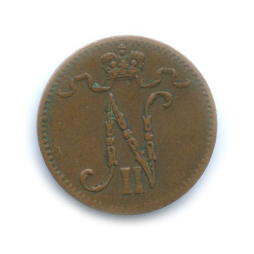 1 пенни 1916 — Для Финляндии. Вензель Николая II