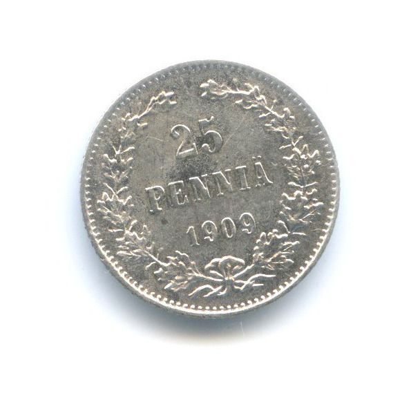 25 пенни 1909 L — Для Финляндии