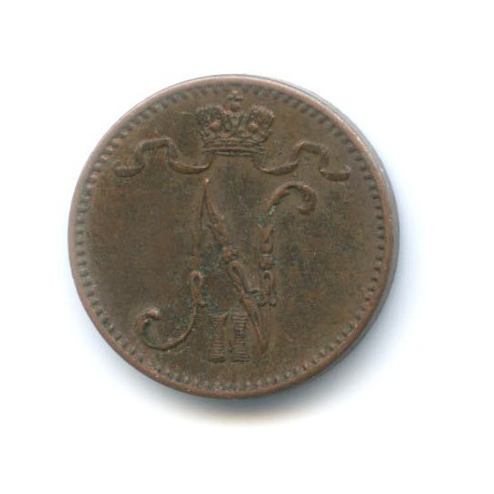 1 пенни 1914 — Для Финляндии. Вензель Николая II