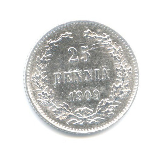 25 пенни 1909 L — Для Финляндии