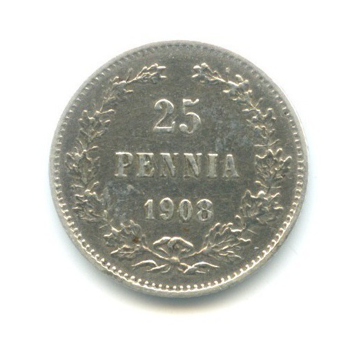25 пенни 1908 L — Для Финляндии