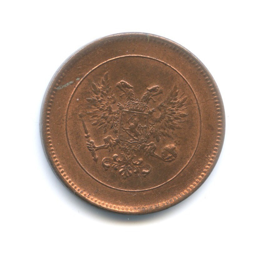 5 пенни 1917 — Для Финляндии. Орел