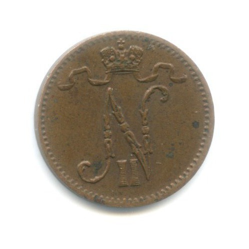 1 пенни 1911 — Для Финляндии. Вензель Николая II