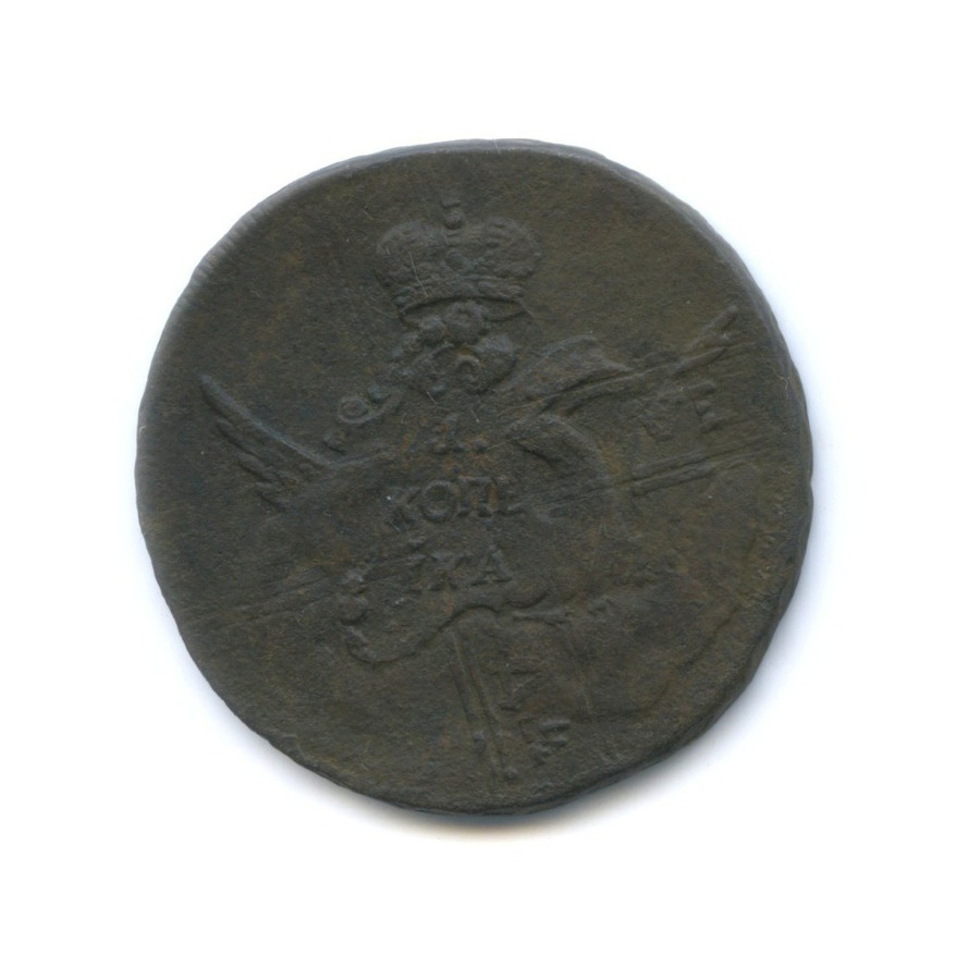 1 копейка 1755 СПБ — Облачная копейка