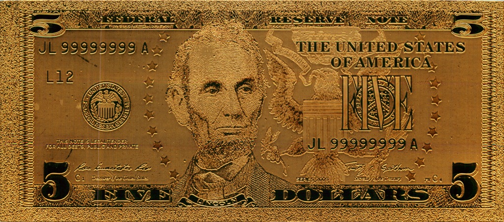 Купюра 2009. Сувенирные банкноты США. Сувенирные 5 долларов. Старинные банкноты аукцион. Банкнота 5 долларов.