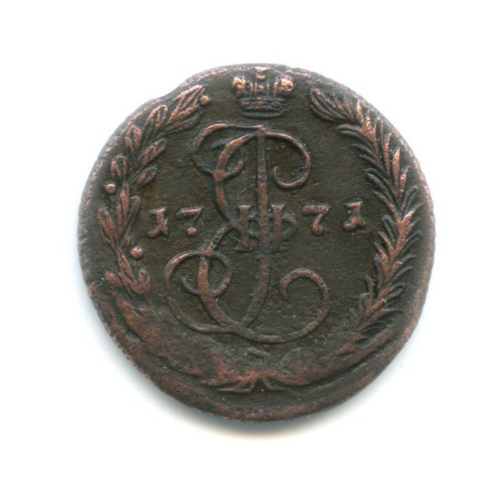 Деньга 1771 ЕМ — ½ копейки