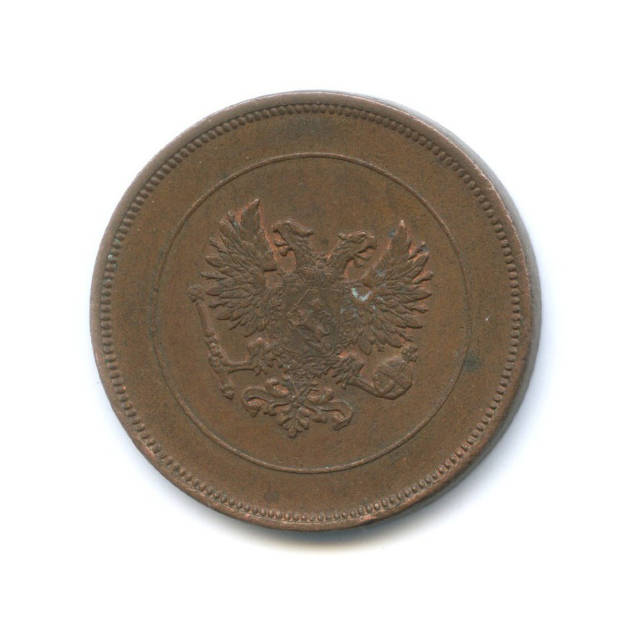 10 пенни 1917 — Для Финляндии. Вензель Николая II