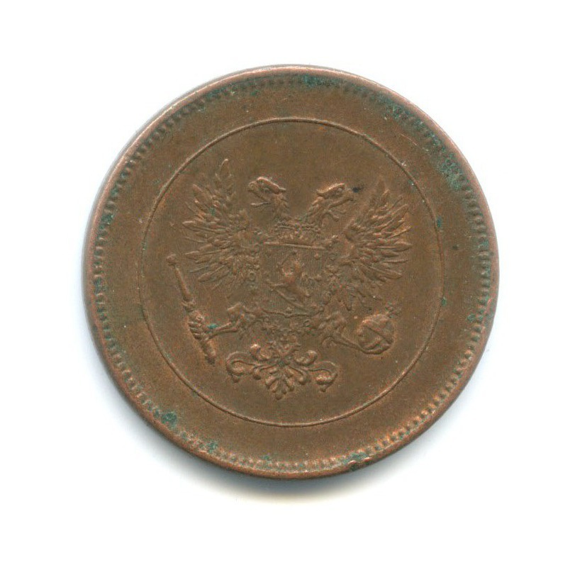 5 пенни 1917 — Для Финляндии. Орел