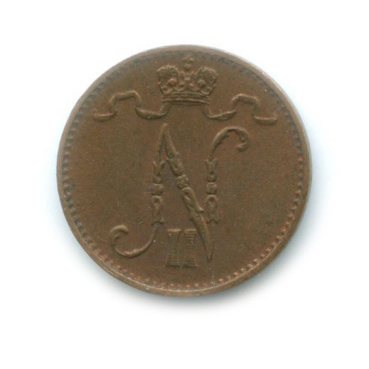 1 пенни 1911 — Для Финляндии. Вензель Николая II