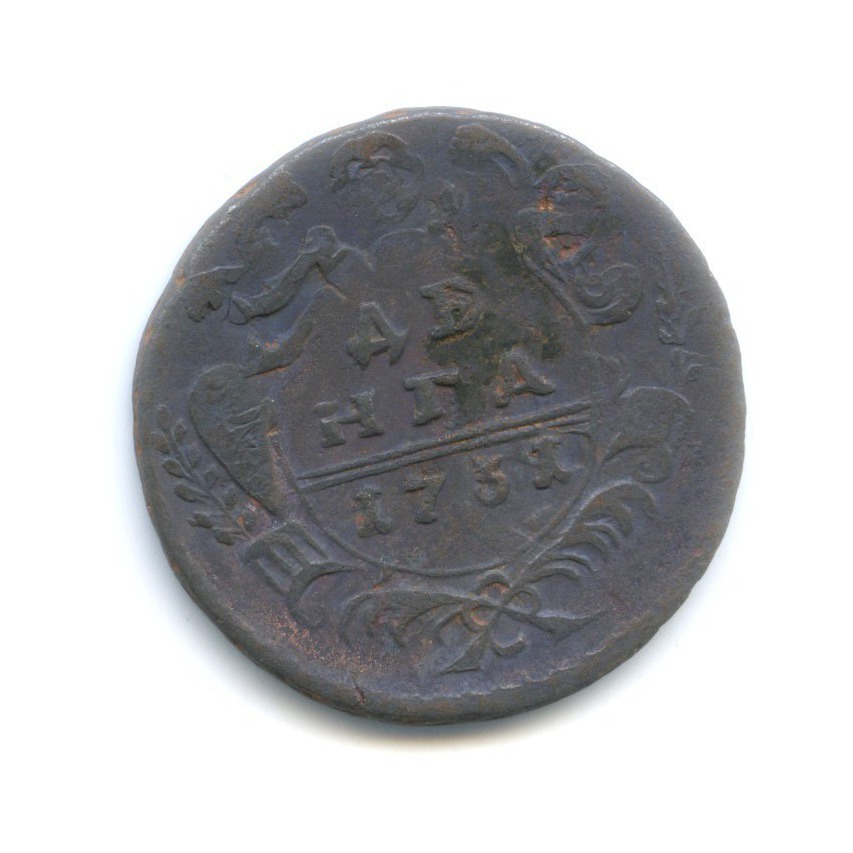 Деньга (½ копейки) 1731 — Орел 1730 г.