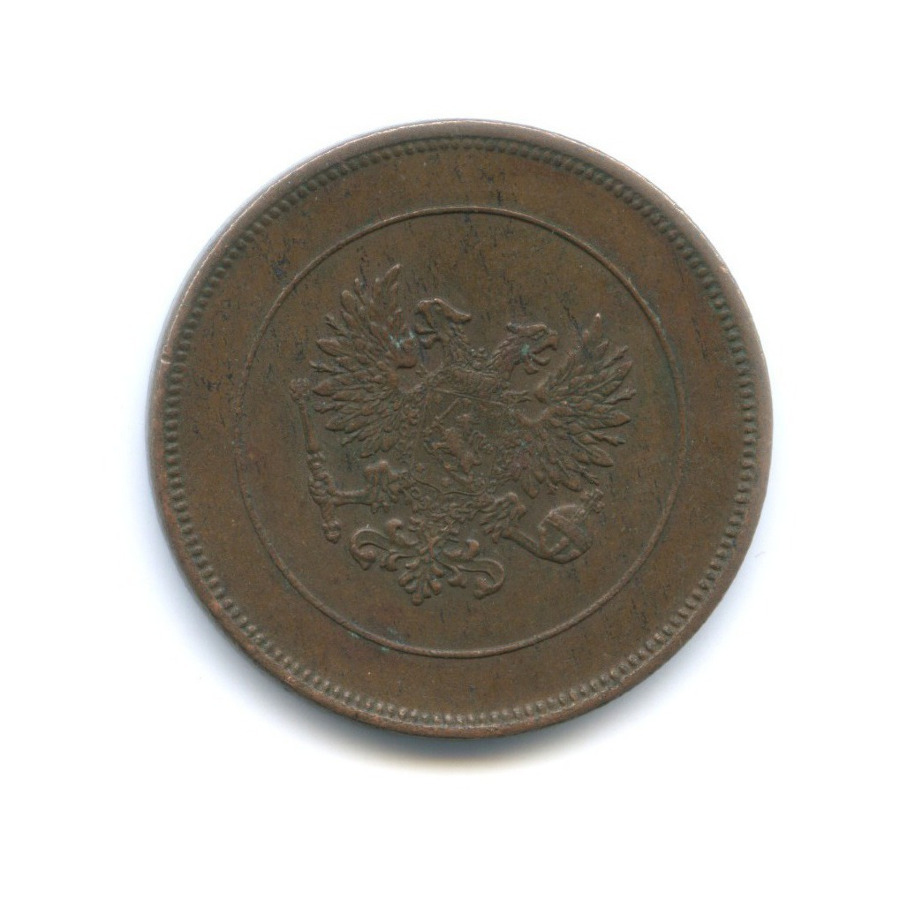 10 пенни 1917 — Для Финляндии. Вензель Николая II