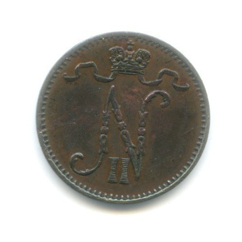 1 пенни 1900 — Для Финляндии. Вензель Николая II