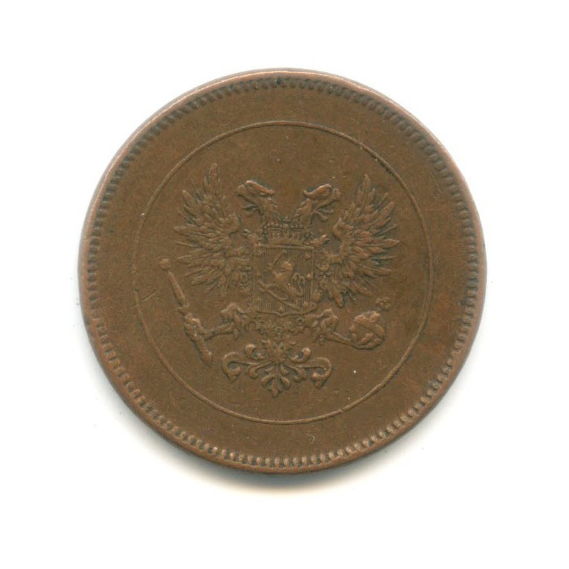 5 пенни 1917 — Для Финляндии. Орел