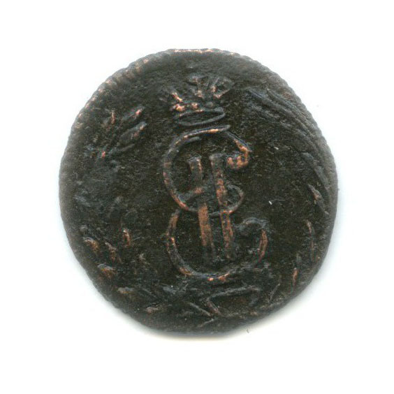 Полушка (¼ копейки) 1770 КМ — Вензель императрицы Екатерины II Великой