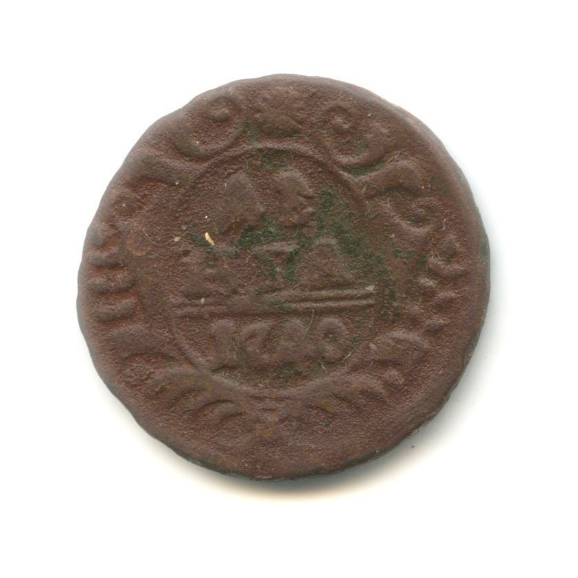 Деньга (½ копейки) 1740 — Орел 1738 г.