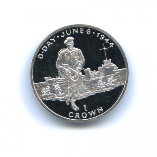 1 крона - D-Day 6 июня 1944, Остров Мэн (в капсуле) 1994