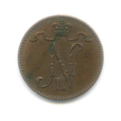 1 пенни 1911 — Для Финляндии. Вензель Николая II