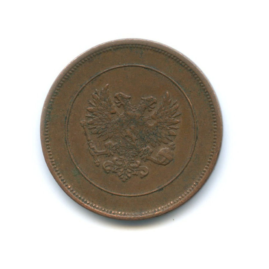 10 пенни 1917 — Для Финляндии. Вензель Николая II