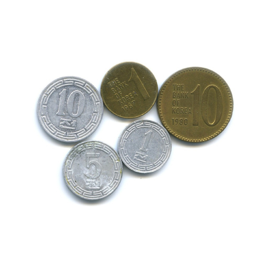 Южнокорейские монеты фото