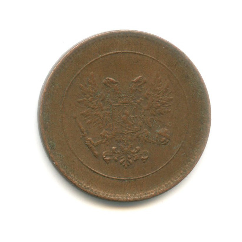 5 пенни 1917 — Для Финляндии. Орел