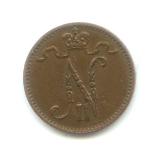 1 пенни 1914 — Для Финляндии. Вензель Николая II