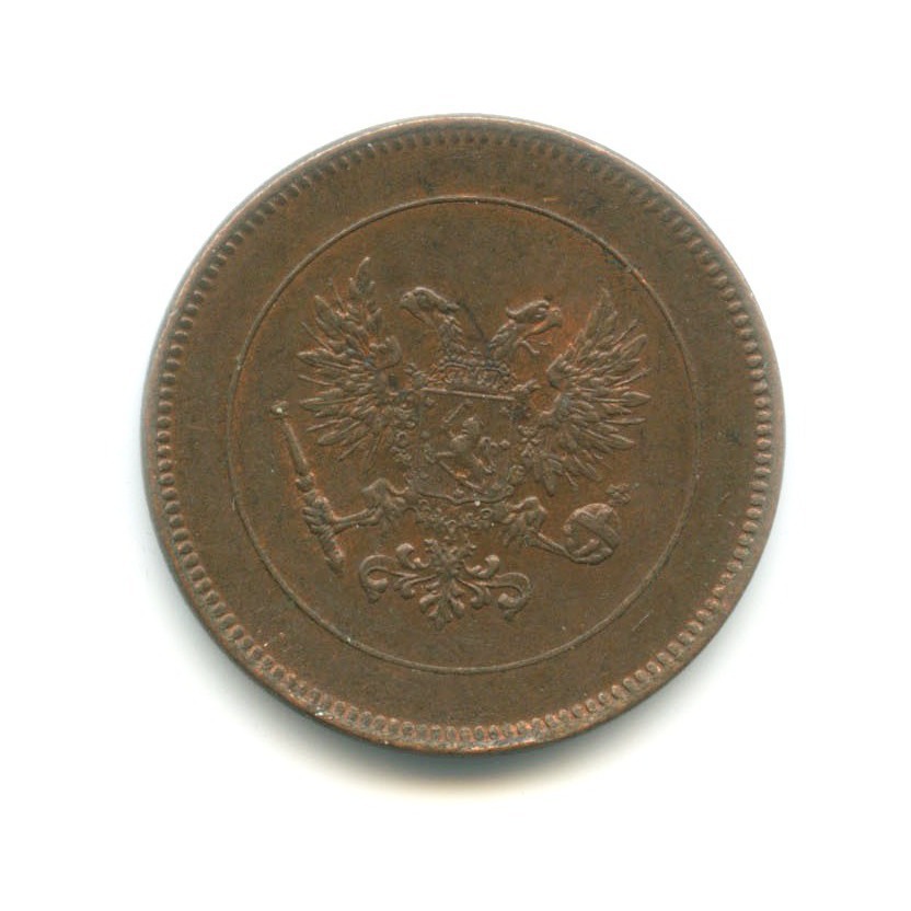 5 пенни 1917 — Для Финляндии. Орел