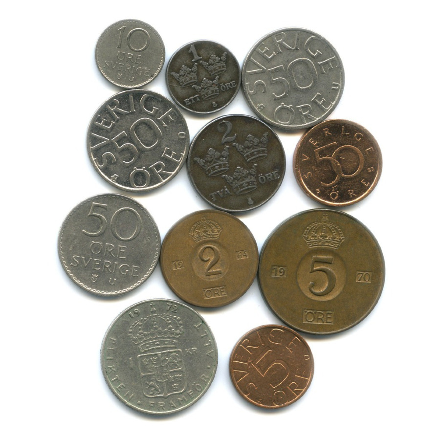 Монеты швеции