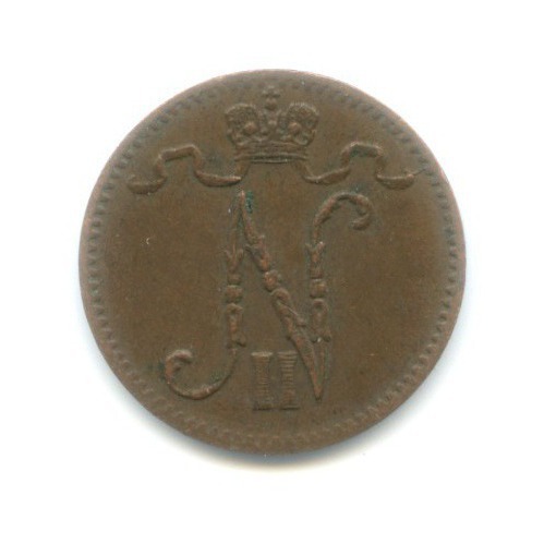 1 пенни 1912 — Для Финляндии. Вензель Николая II