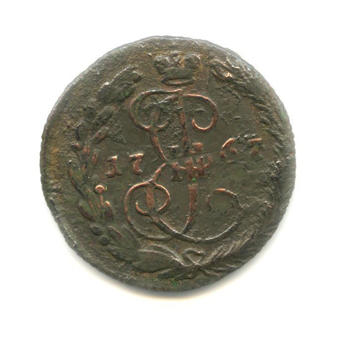 Деньга 1767 ЕМ — ½ копейки