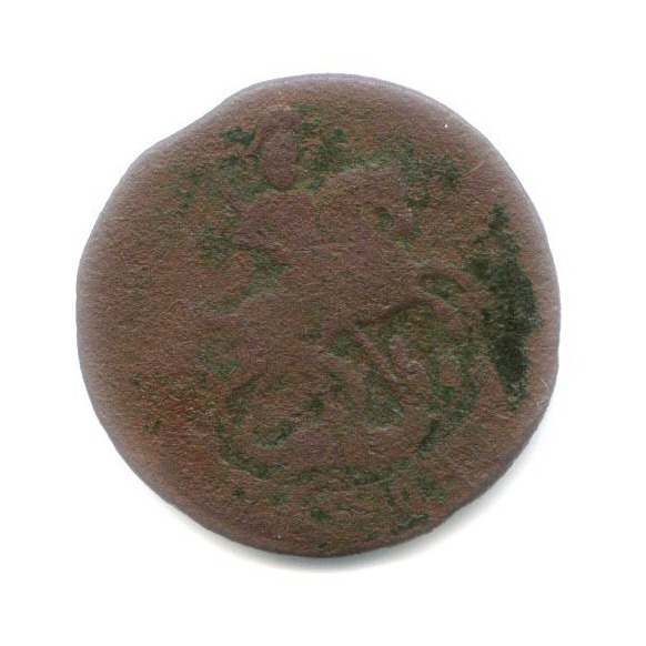 Полушка (¼ копейки) 1757 — Вензель императрицы Елизаветы