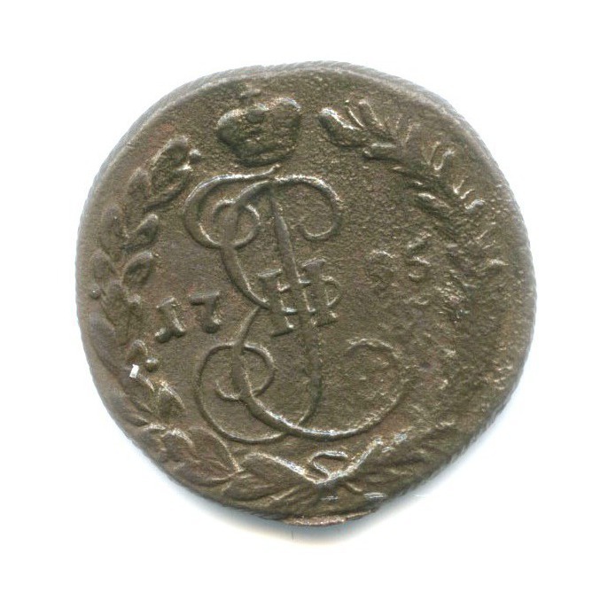Деньга 1795 КМ — ½ копейки