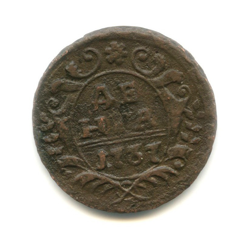 Деньга (½ копейки) 1737 — Орел 1730 г.
