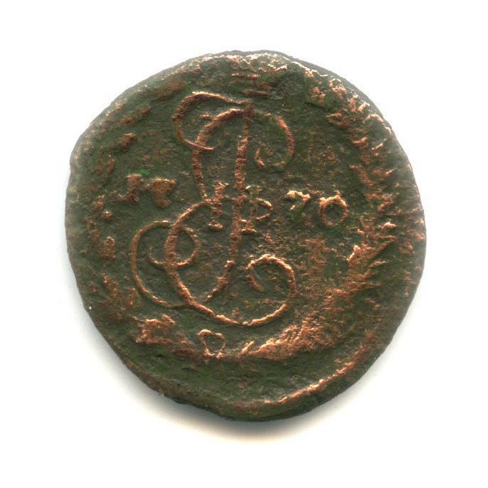 Деньга 1770 ЕМ — ½ копейки