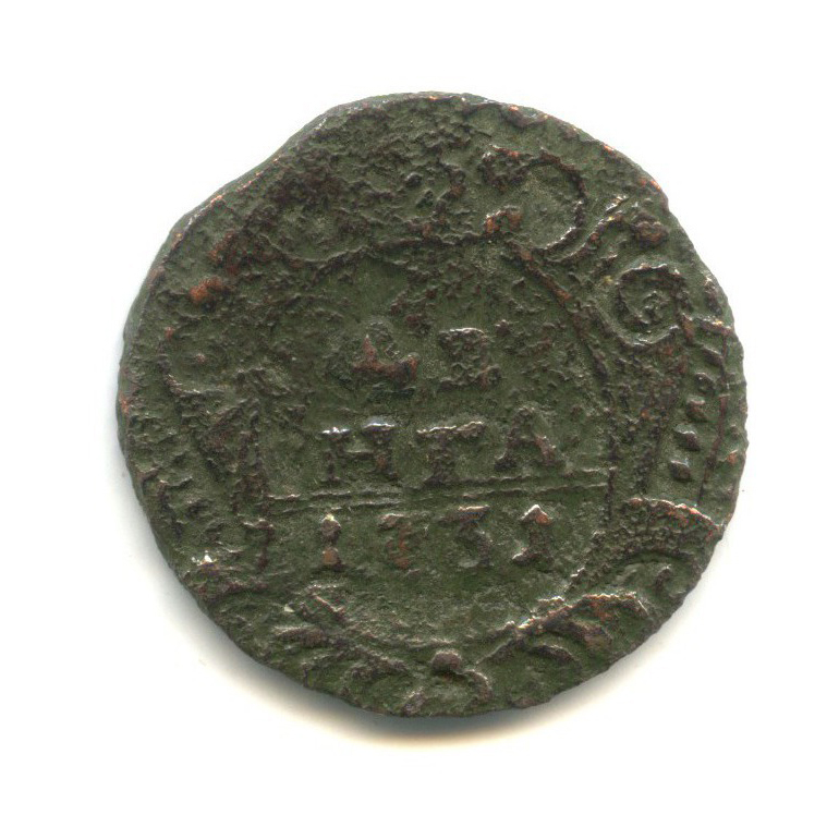 Деньга (½ копейки) 1731 — Орел 1730 г.