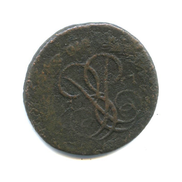Деньга (½ копейки) 1757 — Вензель императрицы Елизаветы