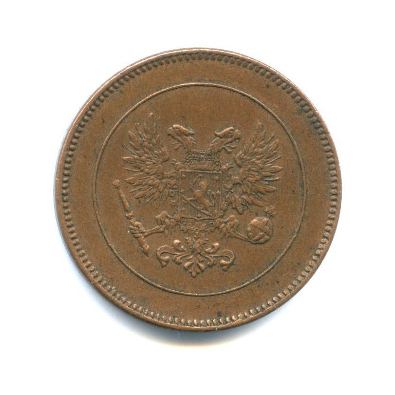 5 пенни 1917 — Для Финляндии. Орел