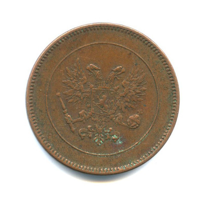 5 пенни 1917 — Для Финляндии. Орел