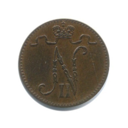 1 пенни 1900 — Для Финляндии. Вензель Николая II