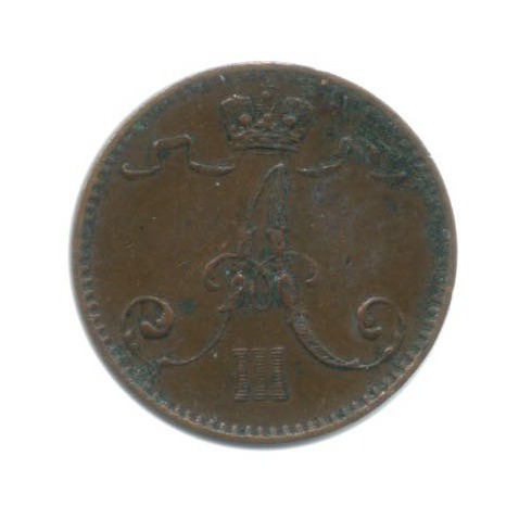 1 пенни 1894 — Для Финляндии. Вензель Александра III