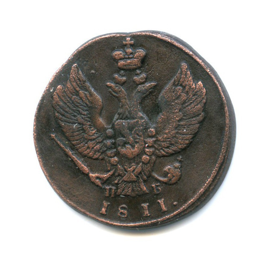 2 копейки 1811 КМ ПБ — Тетерев (Орел 1810 г. Тетерев)