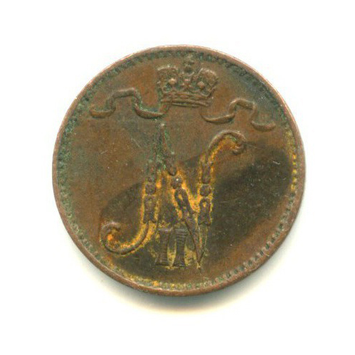 1 пенни 1914 — Для Финляндии. Вензель Николая II